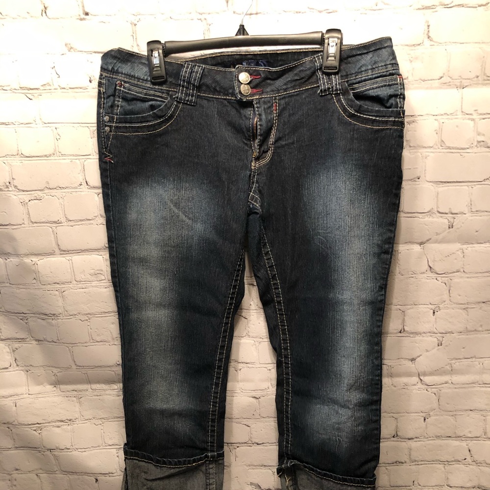 Denim capri